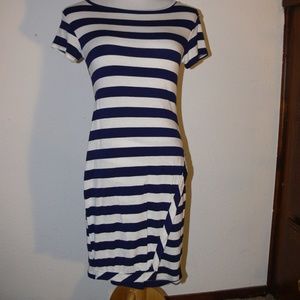 Navy & White Stripe Dress